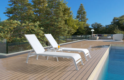 Sunset Outdoor Chaise - White