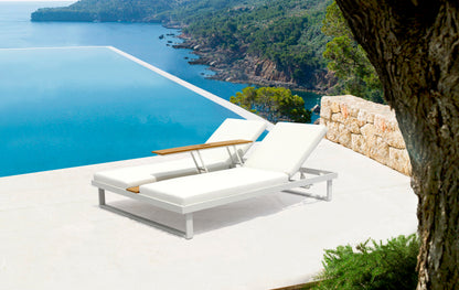 Sandy Double Outdoor Chaise - White