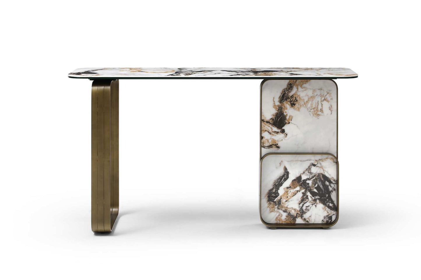 Kora Console - White/Black/Gold