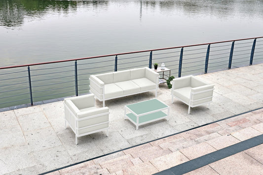 Angelina Outdoor Coffee Table - White