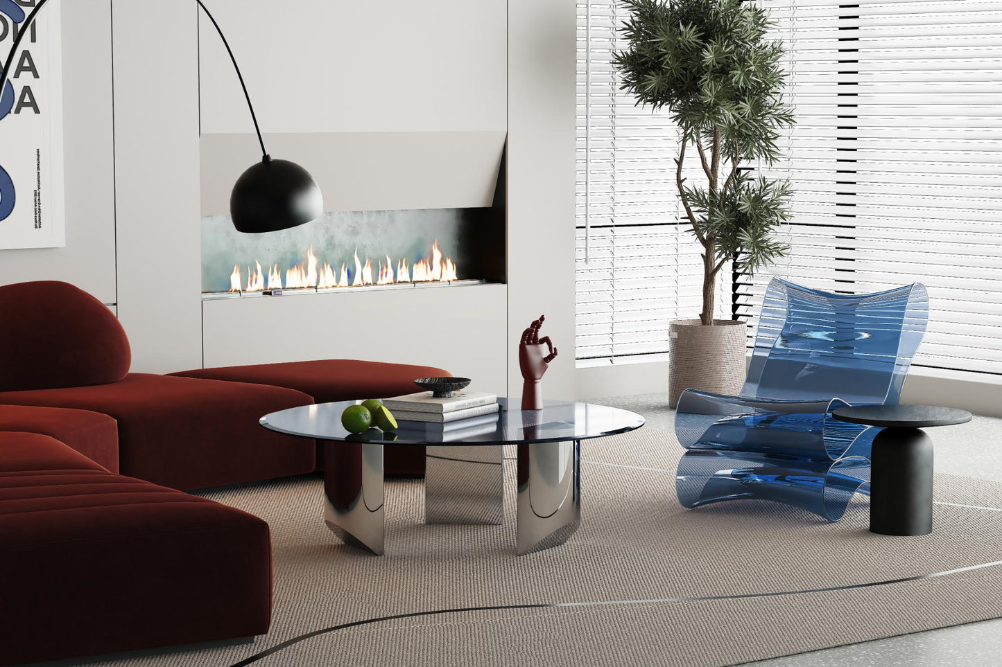 Naomi Coffee Table - Silver