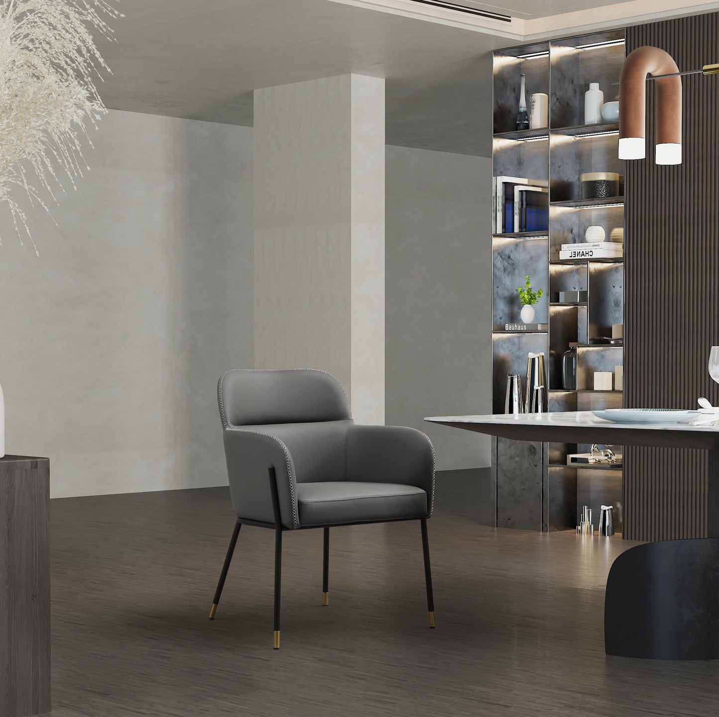Heidi Dining Armchair - Dark Grey