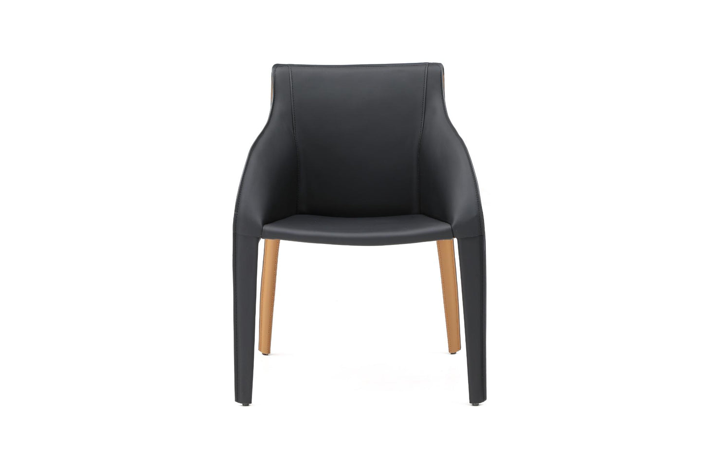 Emory Dining Armchair - Black/Brown