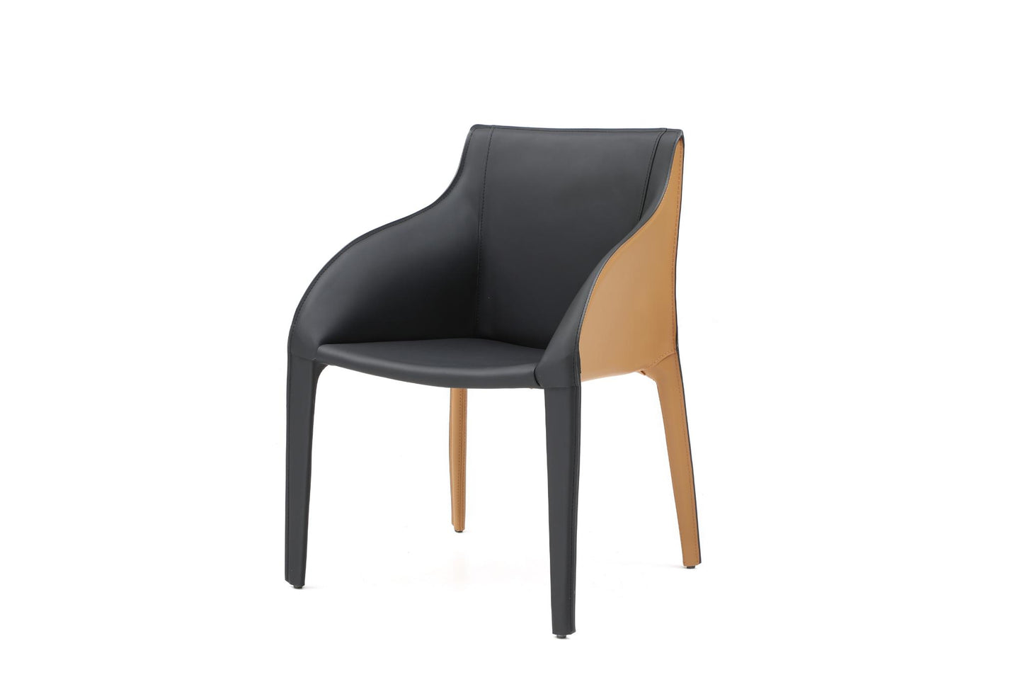Emory Dining Armchair - Black/Brown