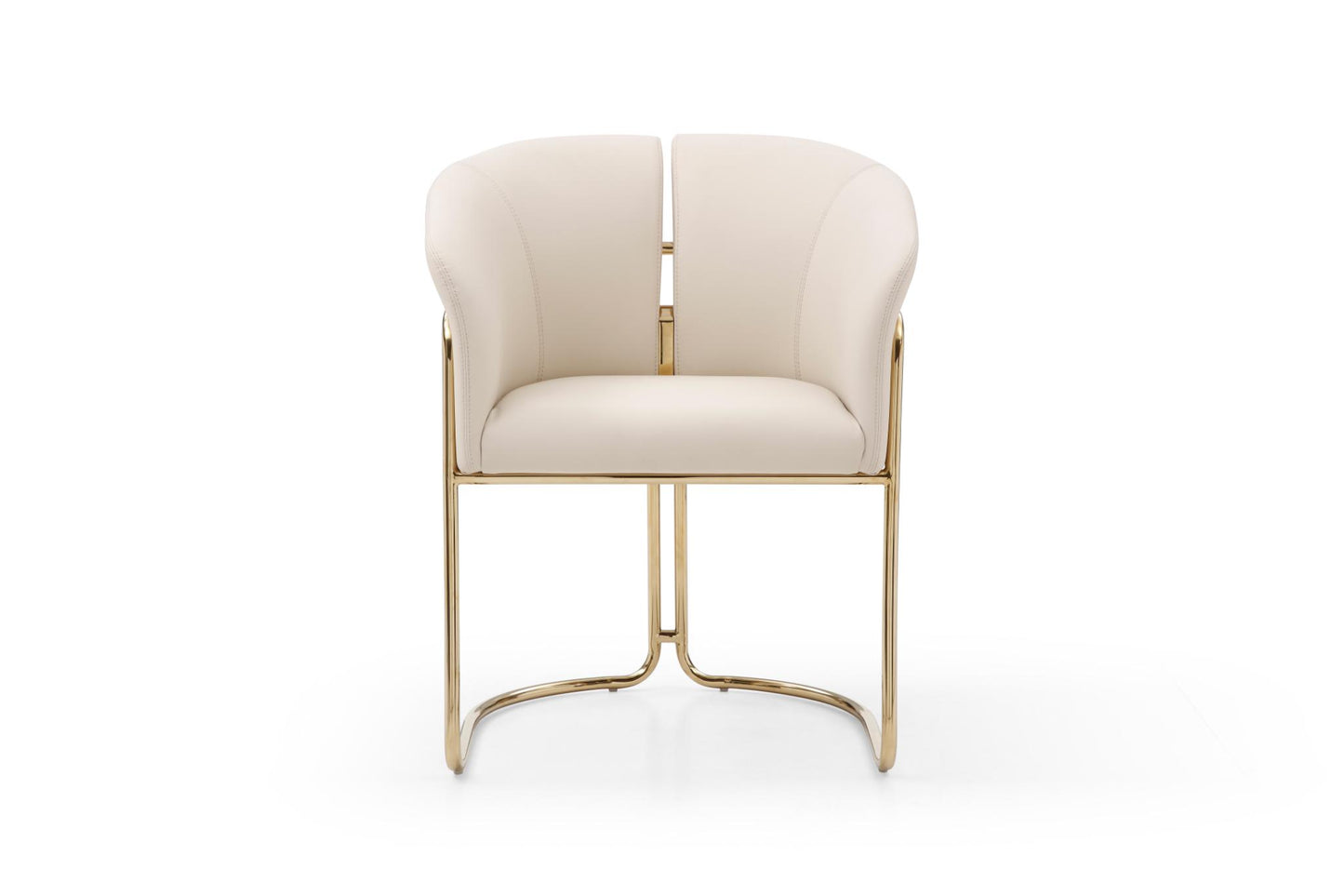 Jolie Beige Eco-Leather Dining Armchair