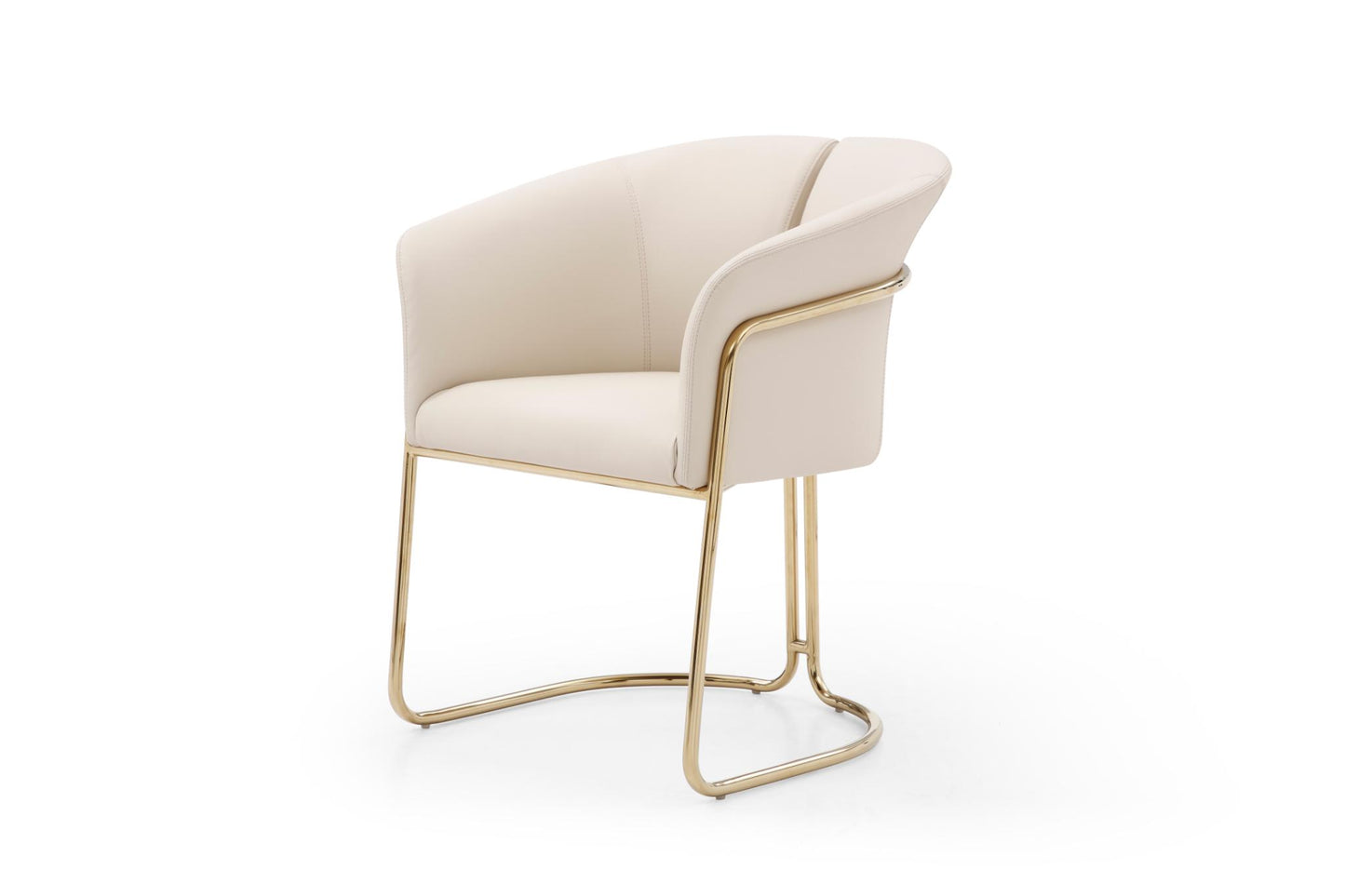 Jolie Beige Eco-Leather Dining Armchair