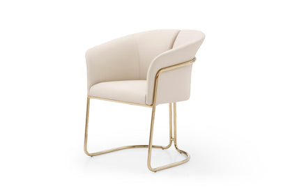 Jolie Beige Eco-Leather Dining Armchair