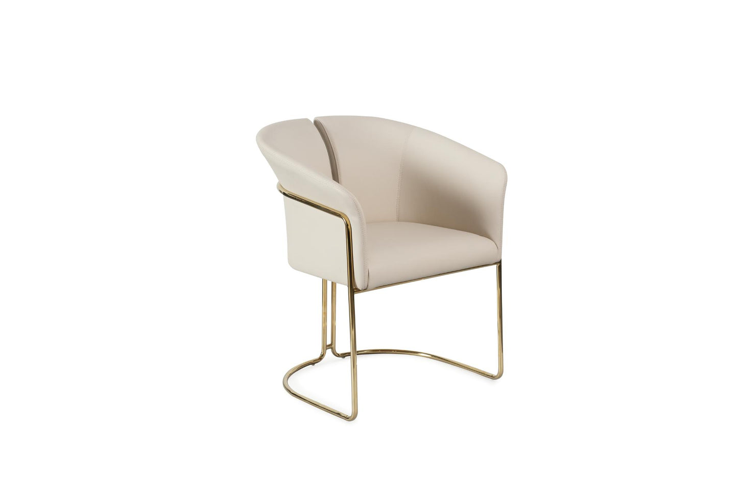 Jolie Beige Eco-Leather Dining Armchair
