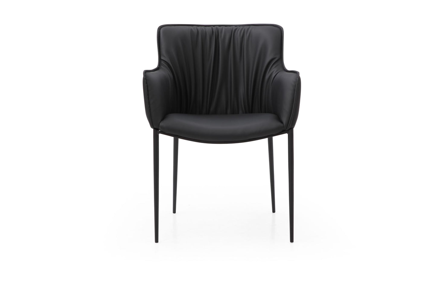 Tiffany Black Eco-Leather Dining Armchair