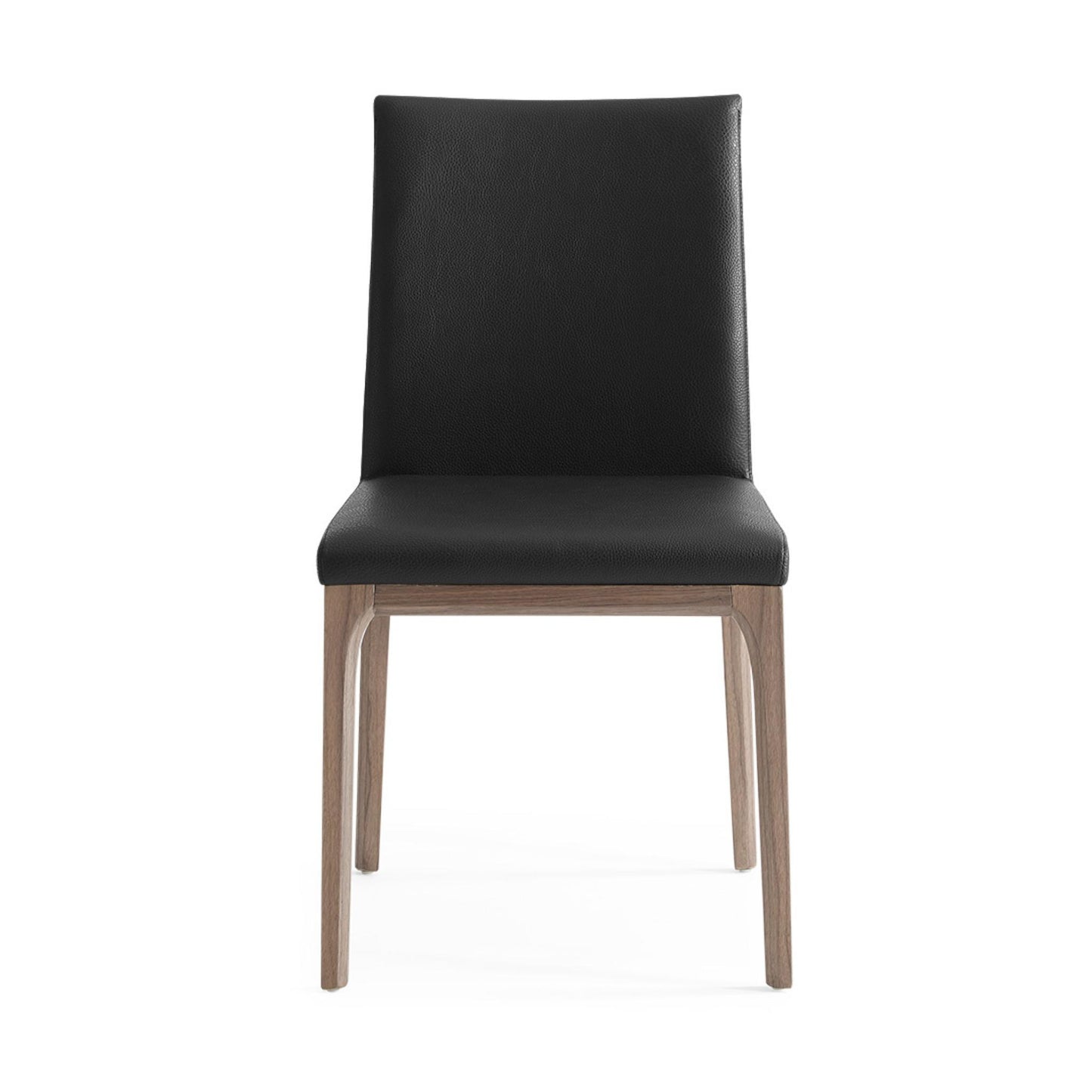 Stella Walnut and Black Faux Leather Dining Chair