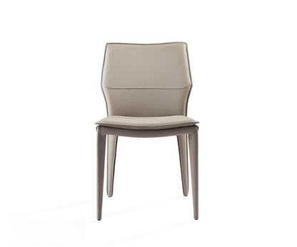 Miranda Light Grey Faux Leather Dining Chair