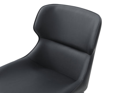 Morocco Black Faux Leather Dining Chair