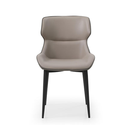 Morocco Light/Dark Grey Faux Leather Dining Chair