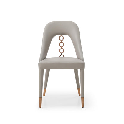 Liza Light Grey & Rose Gold Dining Chair
