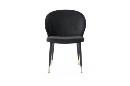 Gracie Dining Chair, Black Velvet