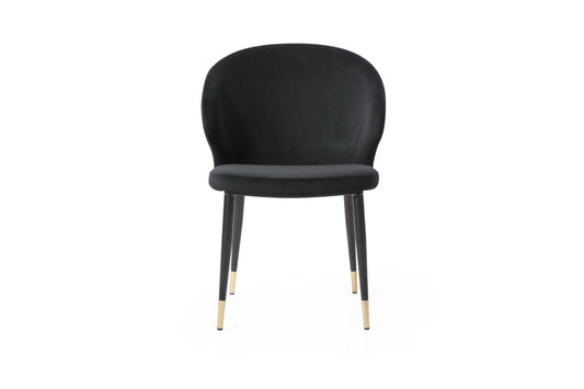 Gracie Dining Chair, Black Velvet