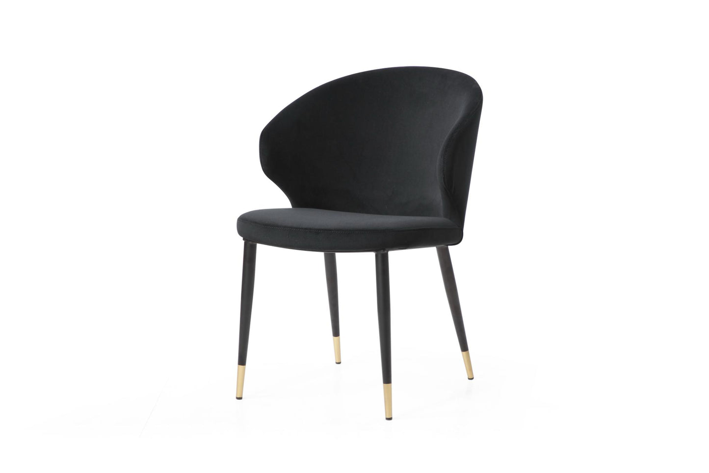 Gracie Dining Chair, Black Velvet