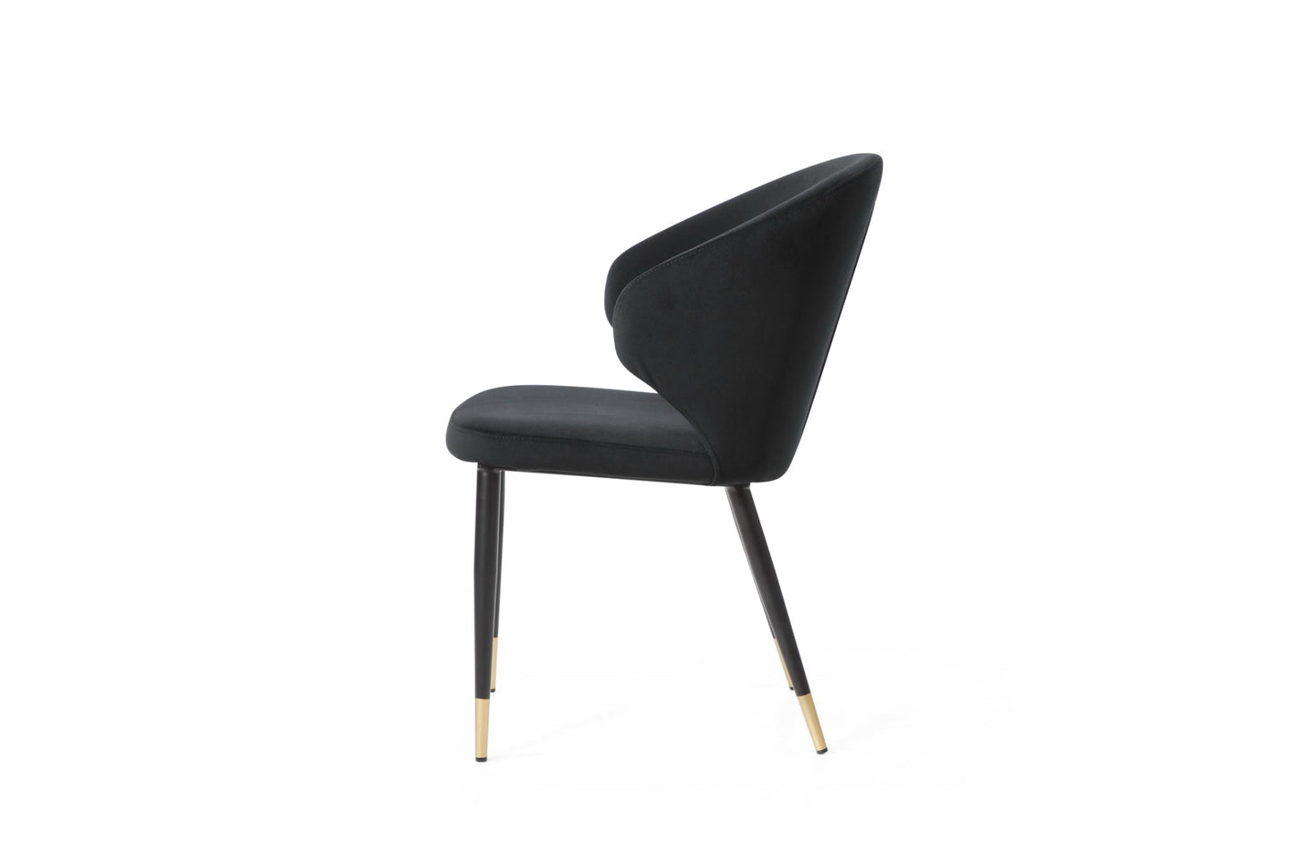 Gracie Dining Chair, Black Velvet