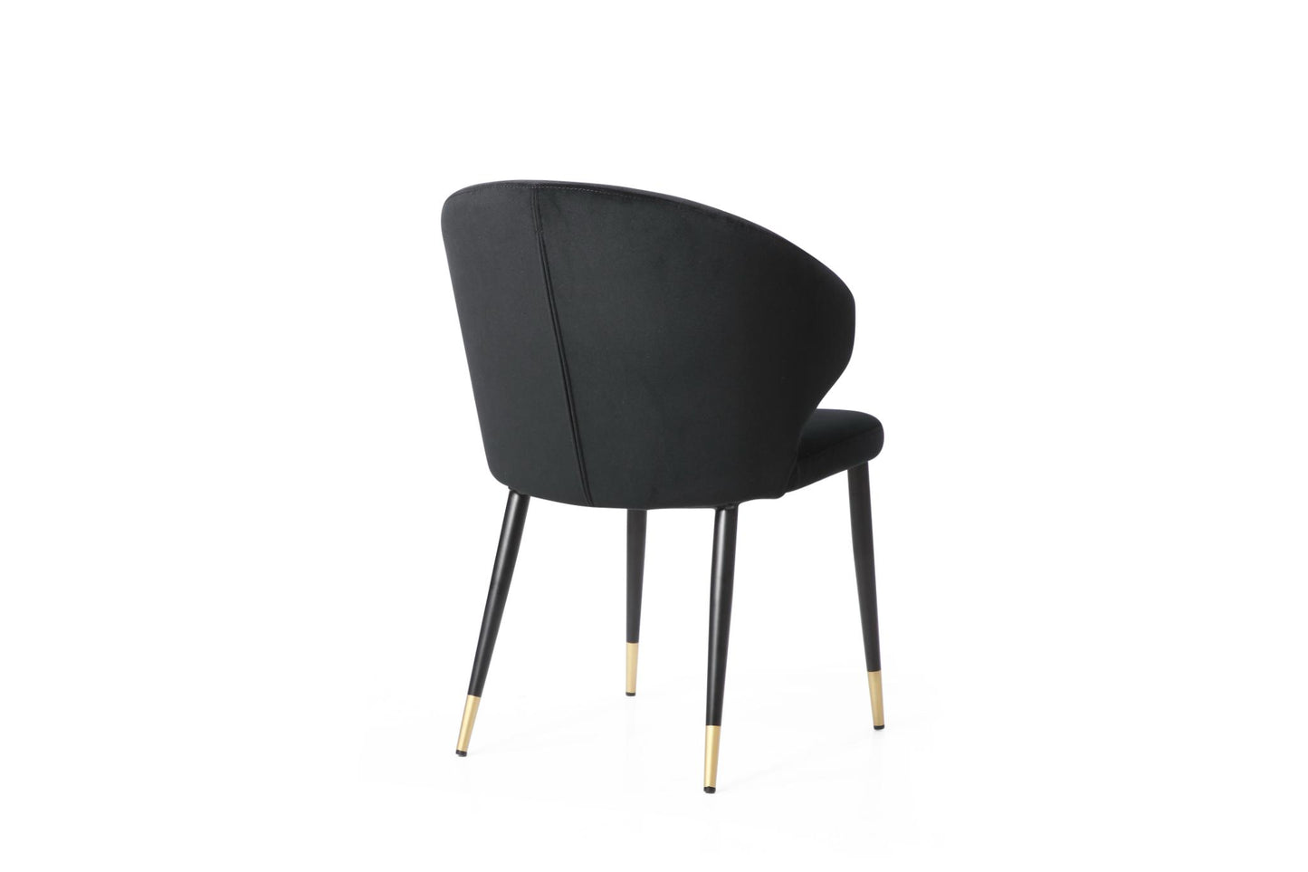 Gracie Dining Chair, Black Velvet