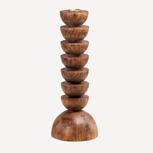 Cupola Candle Holder Large - Acacia