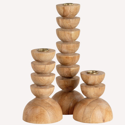 Cupola Candle Holder Large - Oak