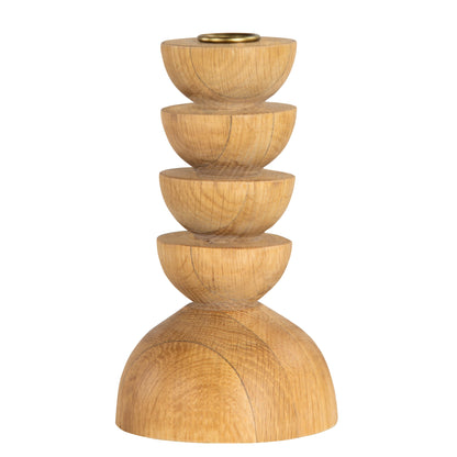 Cupola Candle Holder Medium - Oak