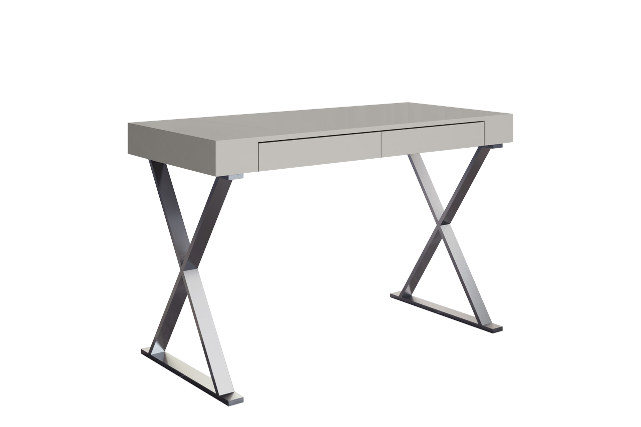 Elm Large Desk - Light Grey