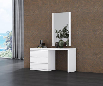 Anna 3-Drawer Single Dresser - High Gloss White