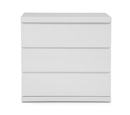 Anna 3-Drawer Single Dresser - High Gloss White