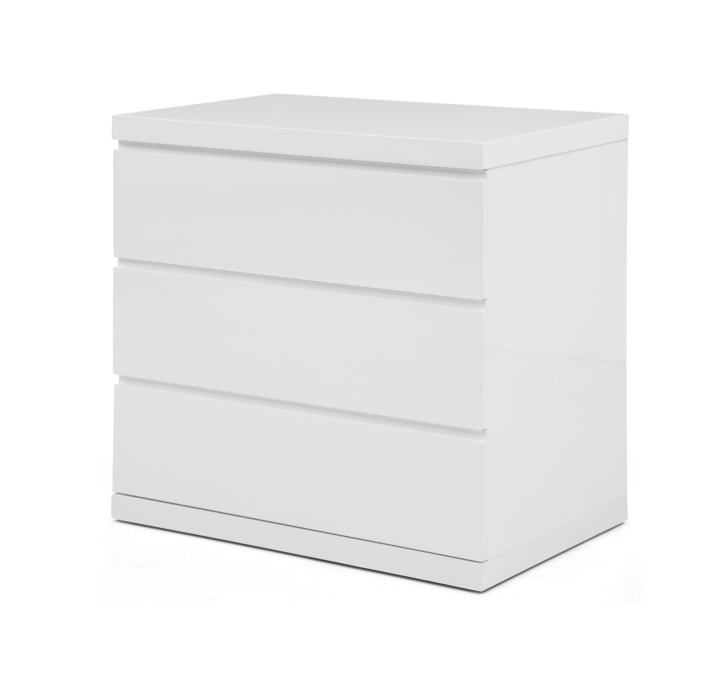 Anna 3-Drawer Single Dresser - High Gloss White