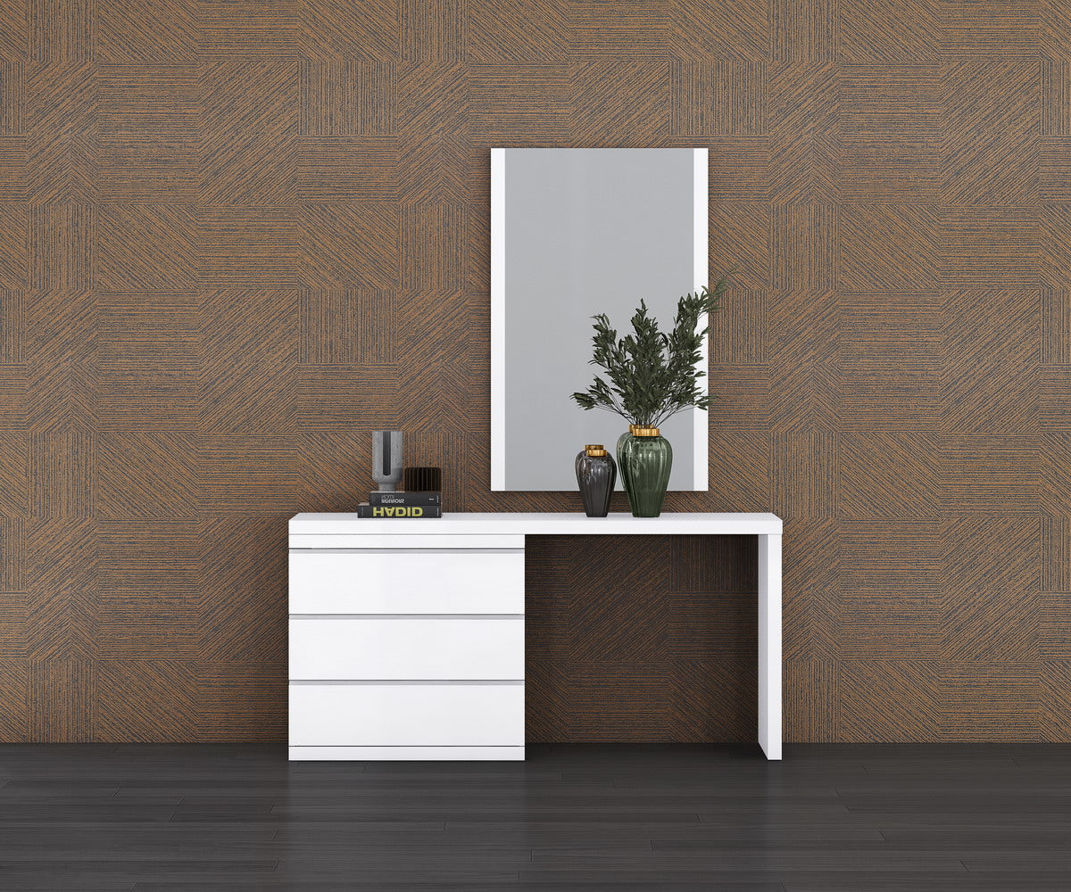 Anna 3-Drawer Single Dresser - High Gloss White