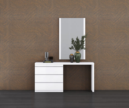 Anna 3-Drawer Single Dresser - High Gloss White