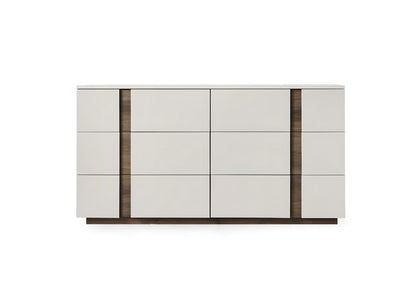 Romina Dresser - Light Grey/Walnut