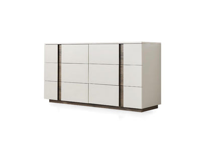 Romina Dresser - Light Grey/Walnut