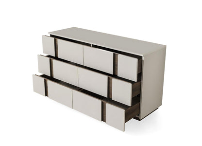 Romina Dresser - Light Grey/Walnut