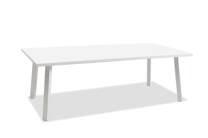 Rio Outdoor Rectangular Dining Table - White