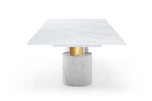 Geneva 136" Dining Table - White