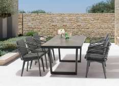 Doris Outdoor Dining Table - Dark Grey