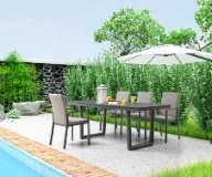 Doris Outdoor Dining Table - Dark Grey