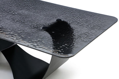 Tiffany Dining Table - Black Glass