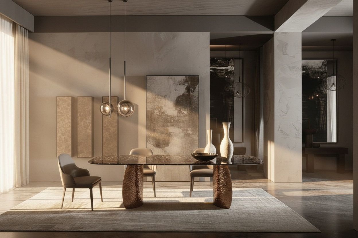 Rivelle Dining Table - Bronze