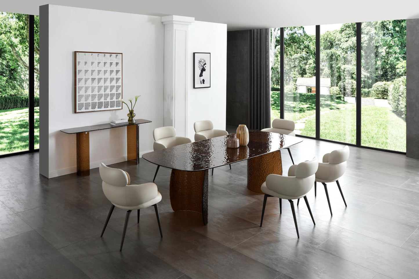 Rivelle Dining Table - Bronze