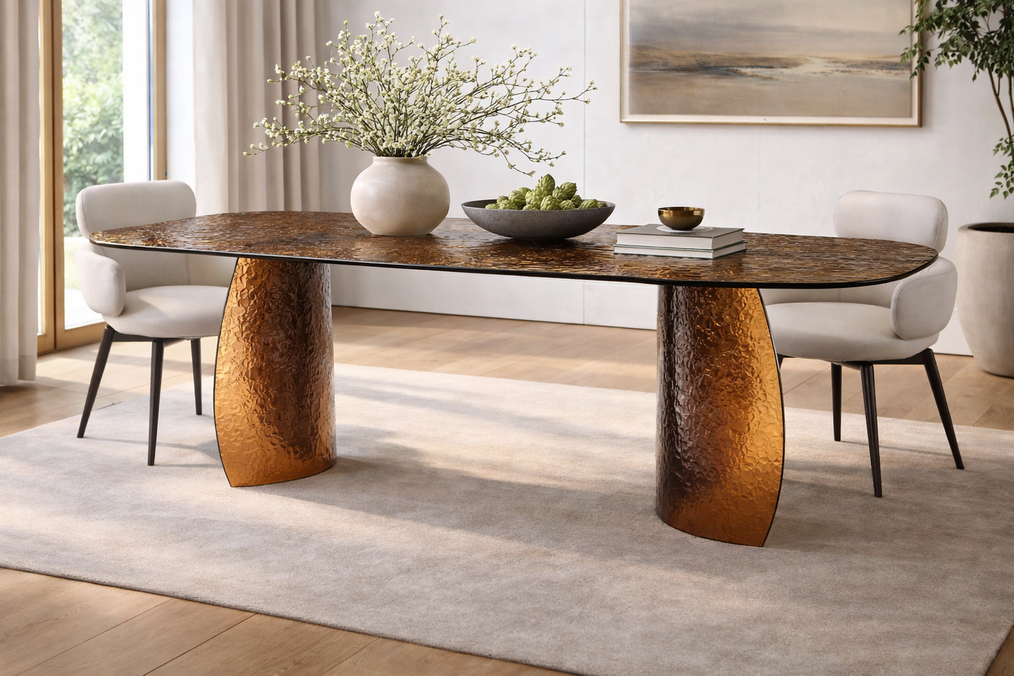 Rivelle Dining Table - Bronze