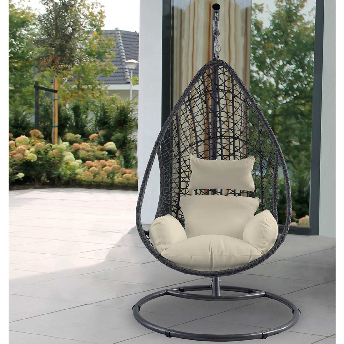 Bravo Outdoor Egg Chair - Grey/White
