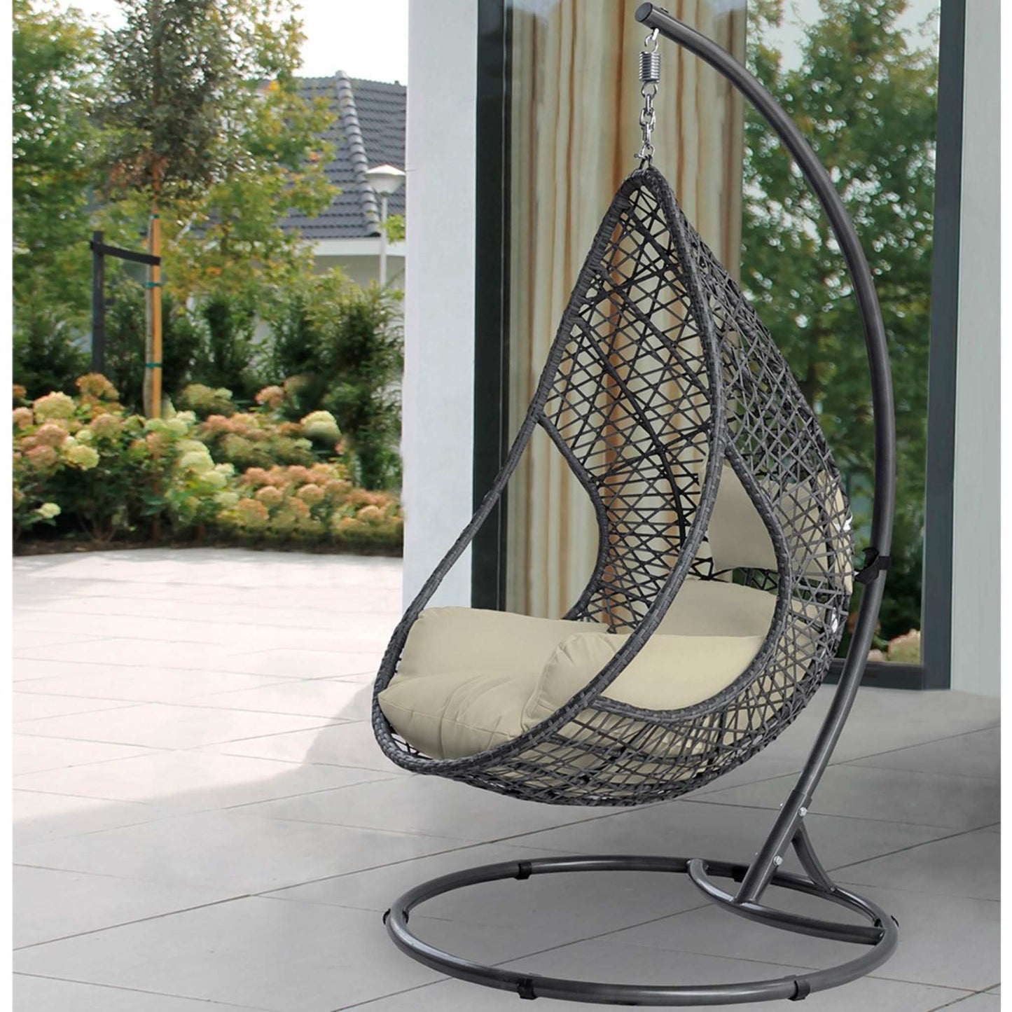 Bravo Outdoor Egg Chair - Grey/White