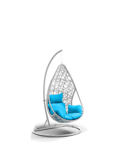 Bravo Outdoor Egg Chair - White/Blue