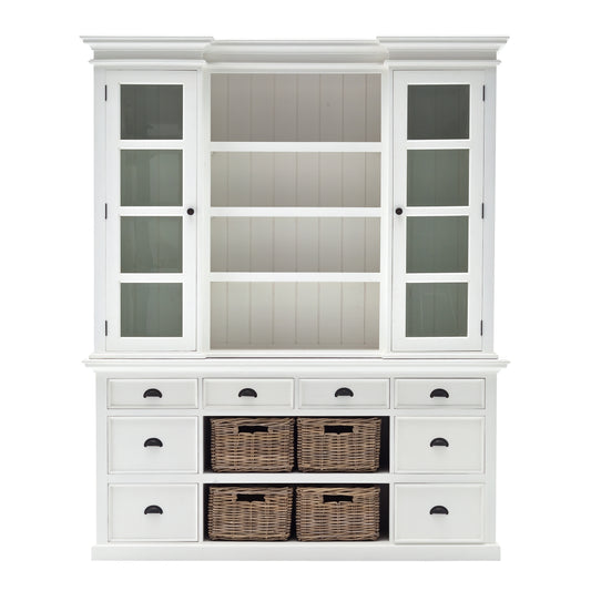 Library Hutch with Basket Set