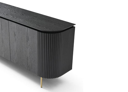 Heidi Buffet - Black Oak Veneer & Brushed Brass