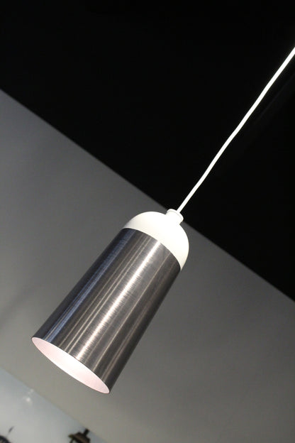 Abel Ceiling Pendant Lamp - Silver & White Aluminum