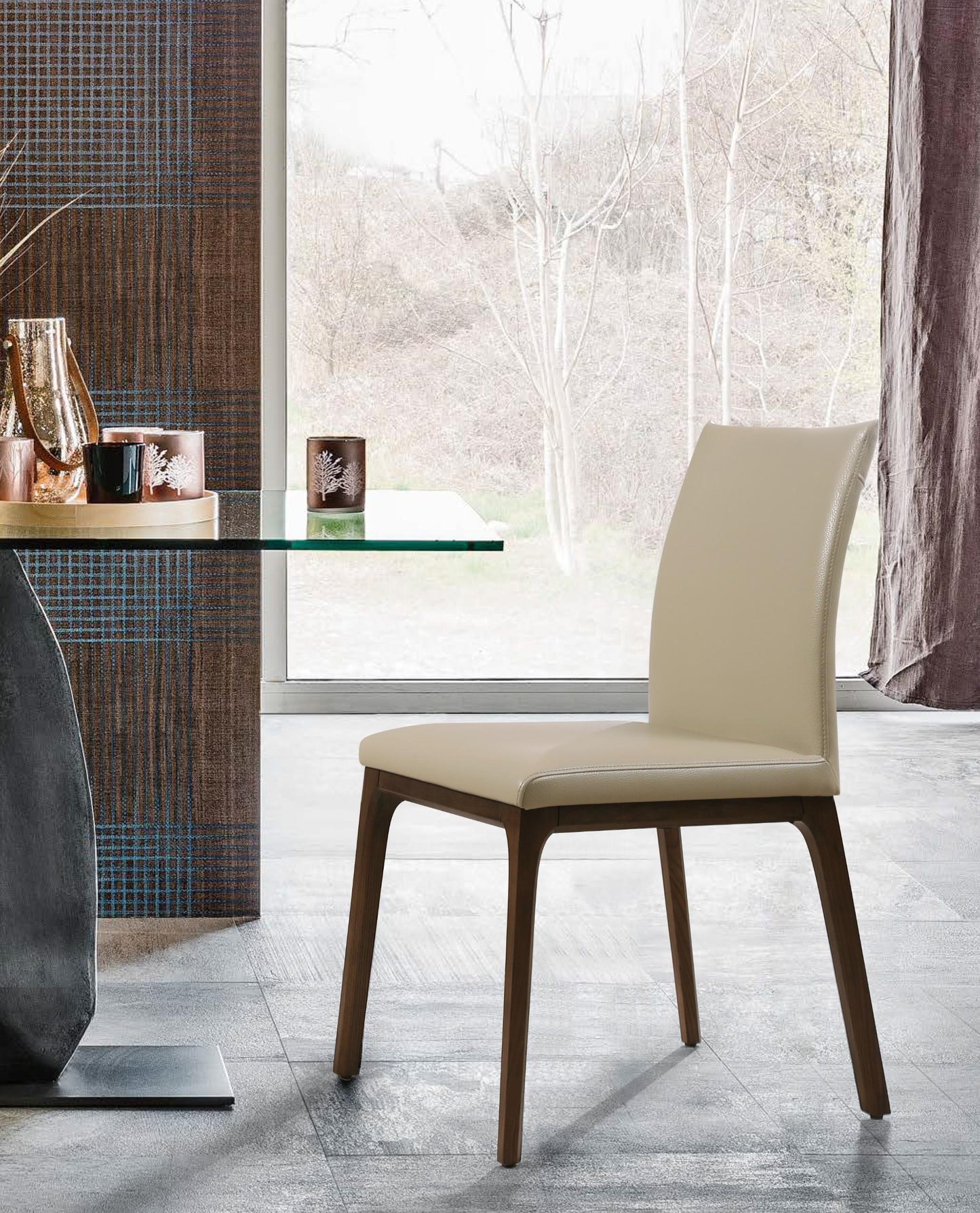 Stella Walnut and Taupe Dining Chair